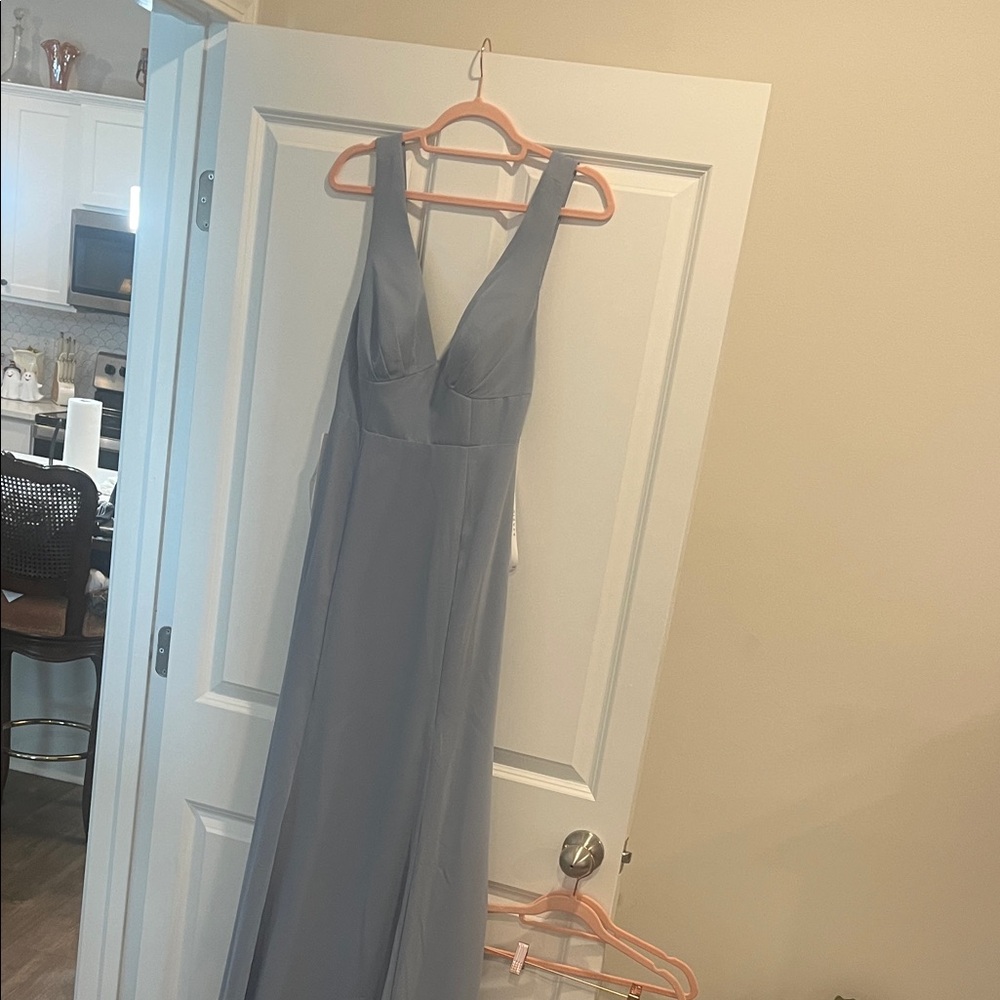 Azazie Christiana dusty blue